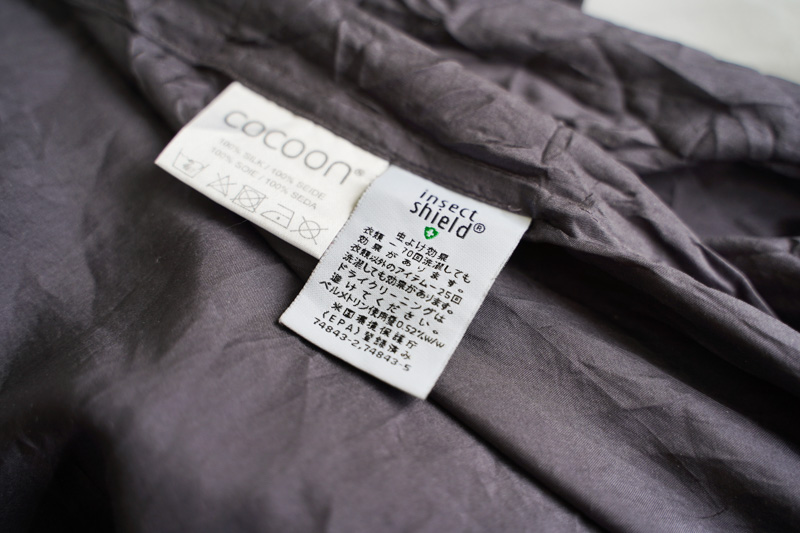 COCOON コクーン　トラベルシーツ　インセンクトシールド　寝袋　インナーシーツ　世界一周　持ち物　バックパッカー　トラベルグッズ
